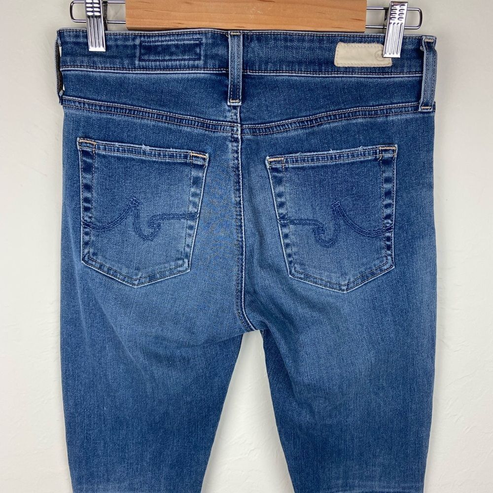 AG ‘The Farrah’ High-Rise Skinny Ankle Frayed Hem Jeans - Picture 7 of 8